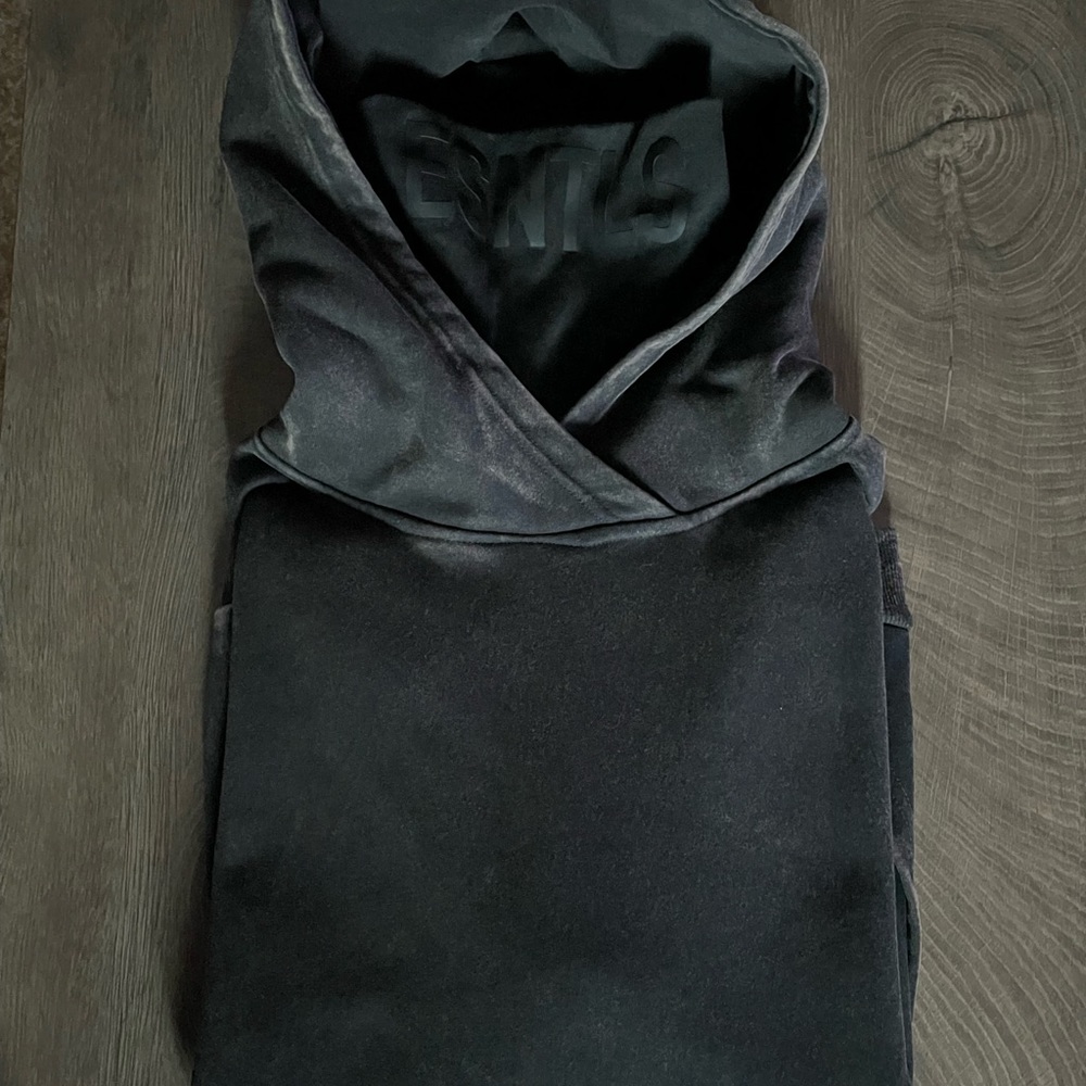 ESNTLS Washed Black Mask Hoodie